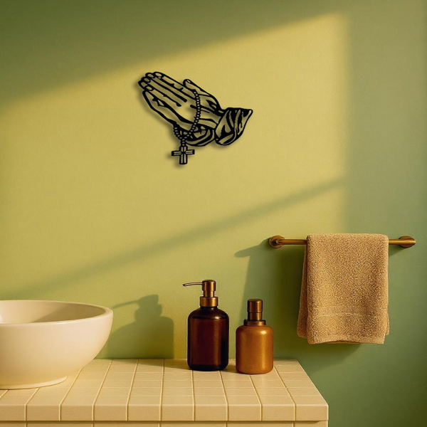 CIFbuy哥特风格黑色铁制墙面十字架装饰 TikTok、temu下自提-4