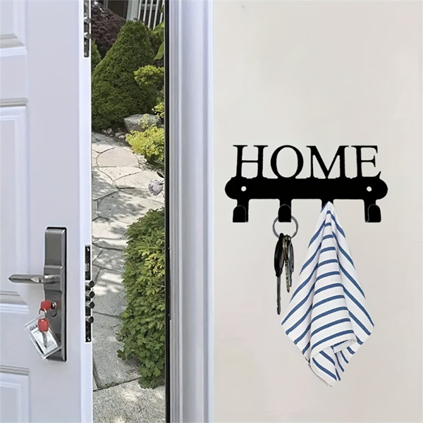 CIFbuy防锈铁制壁挂钥匙收纳架 简约玄关组织器 TikTok、temu下自提-2