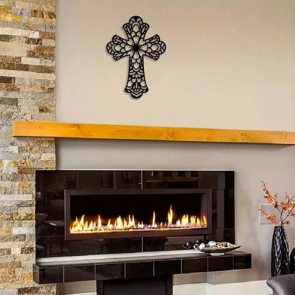 CIFbuy复古十字架金属墙饰 教堂风现代家居装饰 圣诞感恩节暖心礼物(TikTok、temu下自提)-6