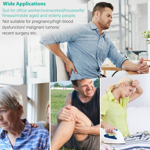 （自提可发加拿大，temu&tk下自提单）双通道脉冲按摩仪 电动肌肉刺激器 疼痛缓解治疗设备配备16种按摩模式、双A/B输出通道、20档强度调节、6小时续航时间可充电式电动按摩器，适用于背痛、关节炎及全身放松-12