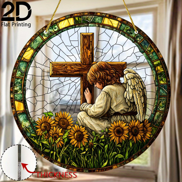 CIFbuy亚克力窗饰 彩色阳光捕手 十字架花园家居装饰生日礼物 (TikTok、temu下自提)-7