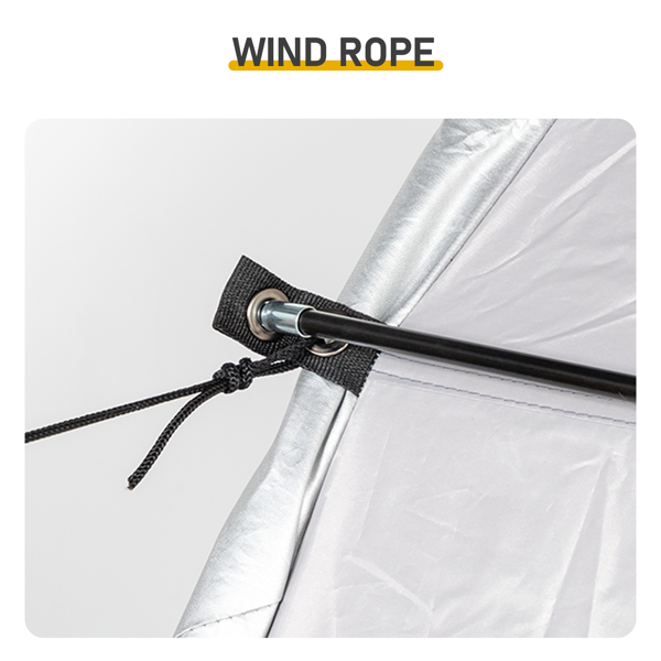 6.8X4.9FT 浅灰色 圆弧形 储物棚  双门(前侧和右侧) 内部配收纳袋 黑色玻纤杆框架 210DPU银胶牛津布 自行车储物棚 配拎包-7