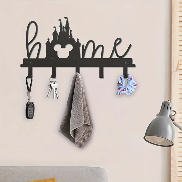 CIFbuy现代钥匙挂钩壁挂 节省空间入口组织者 简易安装（TikTok、temu下自提）-5