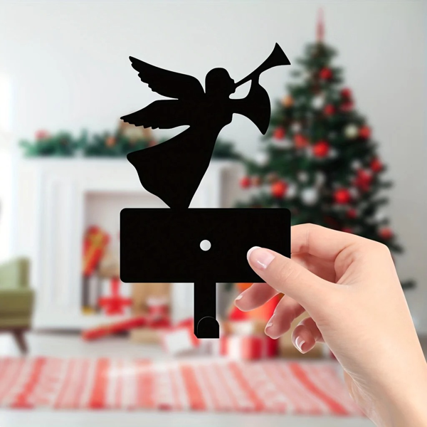 CIFbuy现代农庄天使喇叭设计重型壁挂挂钩 多功能玄关收纳架（TikTok、temu下自提）-4