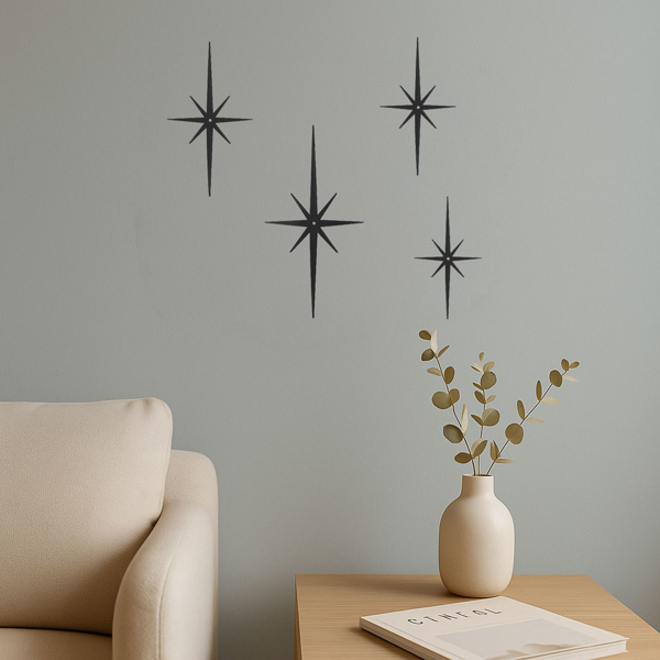 CIFbuy中世纪八角星纹复古铁艺墙饰简约哥特风家居装饰艺术品(TikTok、temu下自提)-5