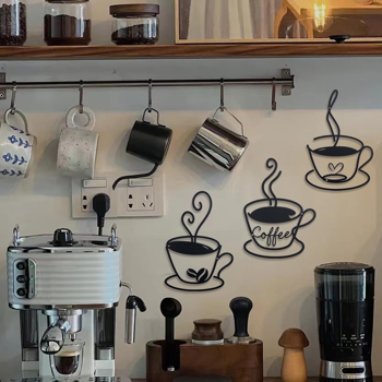 CIFbuy复古金属咖啡标志墙饰 工业风厨房酒吧墙面装饰牌(TikTok、temu下自提)