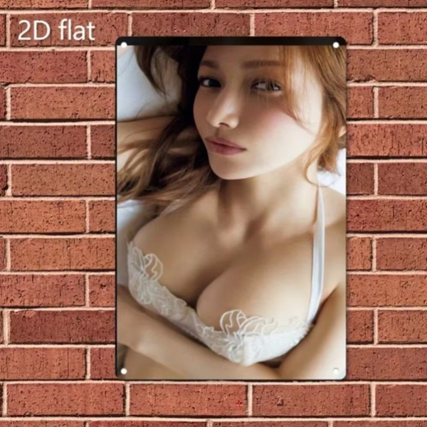 CIFbuy优雅女士肖像蕾丝铝制装饰画居家咖啡厅办公室装饰（TikTok、temu下自提）-3