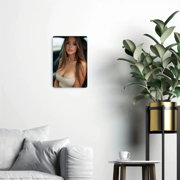 CIFbuy二维复古裸女铝制墙面装饰 无框风格预钻孔 (TikTok、temu下自提)-6