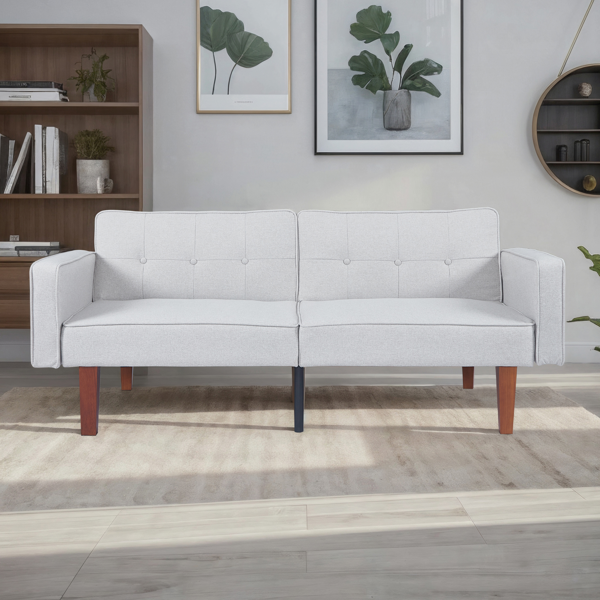 现代棉型织物沙发｜簇绒可调节靠背休闲沙发｜木脚+金属支撑脚客厅沙发-8