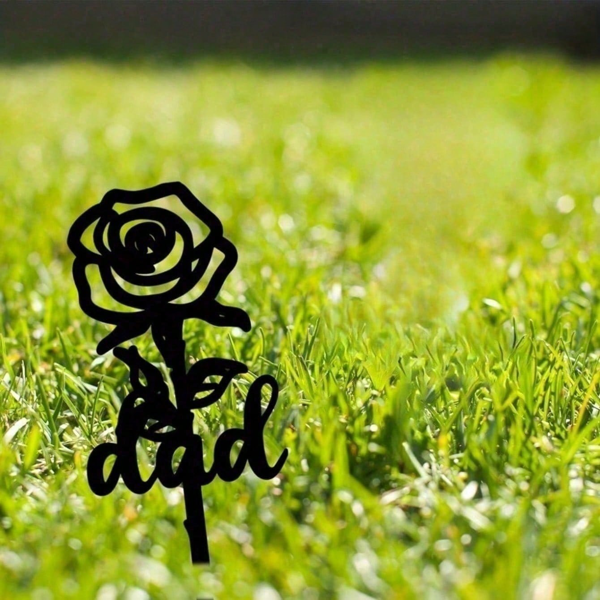 CIFbuy优雅防水玫瑰墓地纪念牌 花园石碑墓碑装饰 纪念装饰品（TikTok、temu下自提）-4