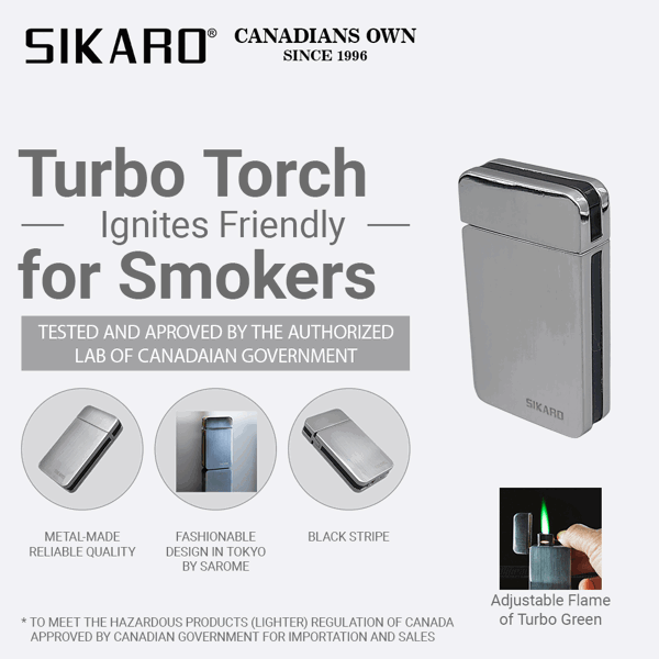 SIKARO®星空* 银面黑色边条日本设计时尚强力防风打火机雪茄香烟厨房户外可重复充气可调节火焰高度便携式-2
