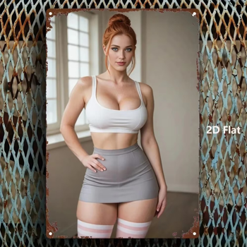 CIFbuy复古女性健身金属墙画 30x20厘米 TikTok、temu下自提