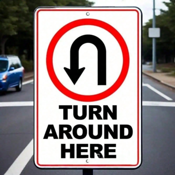 CIFbuy复古U形弯道路标金属牌装饰 TikTok、temu下自提