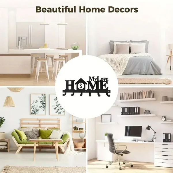 CIFbuy简约黑色墙面挂钩多用途家用收纳挂件（TikTok、temu下自提）-3