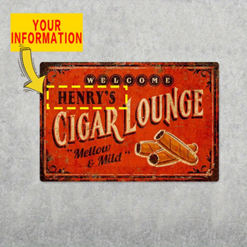 CIFbuy个性化金属雪茄墙饰 现代风格男士空间酒吧定制铝牌装饰 TikTok、temu下自提