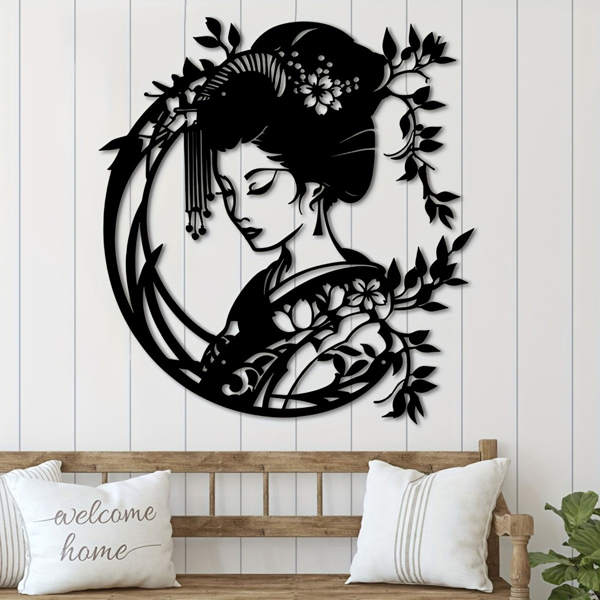 CIFbuy复古日式花园禅意金属壁饰庭院客厅卧室办公铁制装饰(TikTok、temu下自提)-4