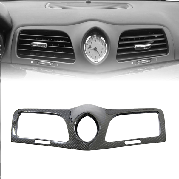 适用于玛莎拉蒂 GranTurismo 08-17 的碳纤维中控台时钟通风面板盖装饰条-10