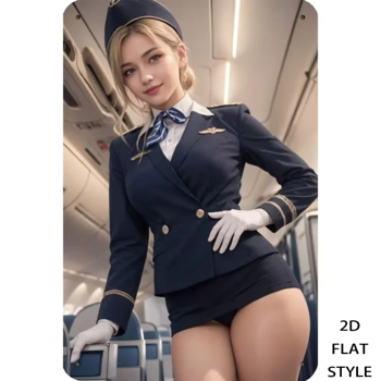 CIFbuy复古空乘员金属墙饰 办公室休息室装饰 2D飞机主题铝制艺术装饰品（TikTok、temu下自提）