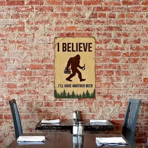 CIFbuy 时尚我相信我会再来一杯啤酒金属标牌 完美家居酒吧装饰(TikTok、temu下自提)-6