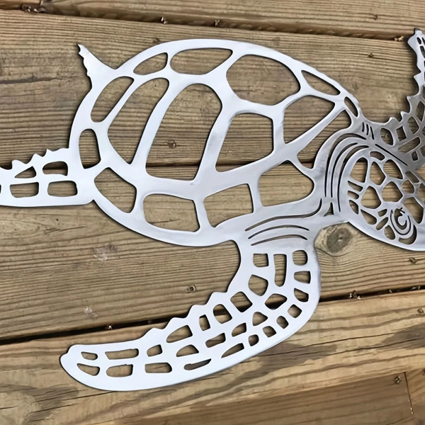 中文标题：CIFbuy镂空海龟铁墙艺 海岸风格客厅卧室装饰挂件（TikTok、temu下自提）-3