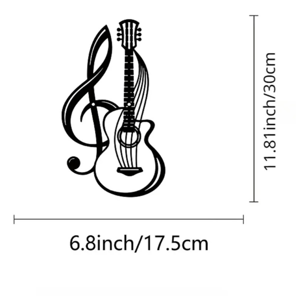 CIFbuy复古黑色电吉他壁饰 音乐工作室与卧室墙面装饰 摇滚朋克风格独特礼物（TikTok、temu下自提）-2