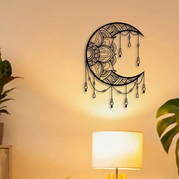CIFbuy曼陀罗月亮壁饰铁制墙面艺术瑜伽冥想空间装饰(TikTok、temu下自提)-7