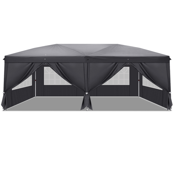 10*20ft  深灰色  6片面-4个窗  28/22MM脚管 10X20MM交叉杆  折叠棚 210D牛津布  喷塑铁管  配拎包 便携-16