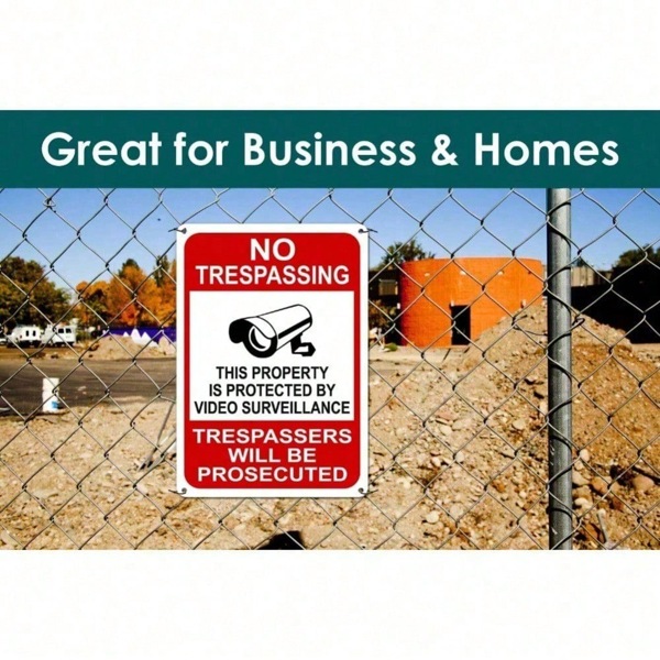 CIFbuy金属视频监控警告牌室内室外家用办公防盗标志（TikTok、temu下自提）-9