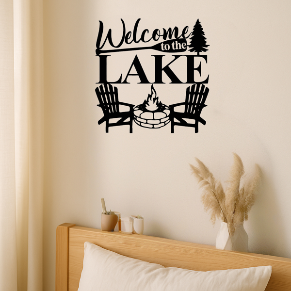 CIFbuy现代抽象湖泊防水防锈铁制墙饰客厅卧室办公室庭院装饰(TikTok、temu下自提)-12