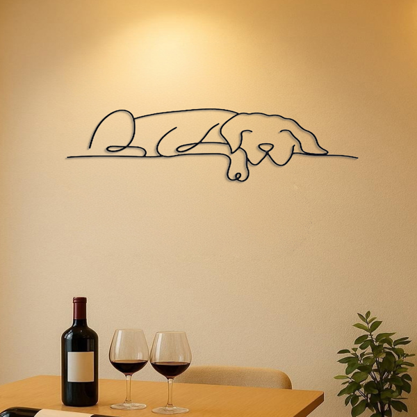 中文标题：CIFbuy简约黑色铁制狗狗剪影墙饰 宠物纪念礼物 万圣节家居装饰（TikTok、temu下自提）-4