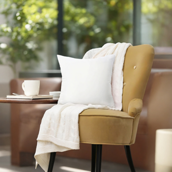 您家居装饰的空白画布。这套两只装白色抱枕芯（18x18英寸），品质上乘，形状规整。为您心爱的枕套提供完美内衬，或直接用于需要简约白色的角落。轻松适配沙发、床铺或飘窗。