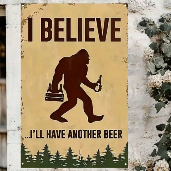 CIFbuy 时尚我相信我会再来一杯啤酒金属标牌 完美家居酒吧装饰(TikTok、temu下自提)-4
