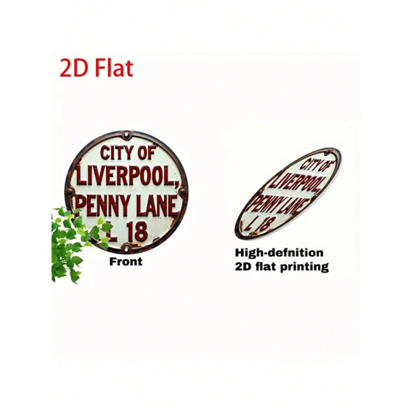 CIFbuy复古圆形金属装饰牌 利物浦便士巷复古设计(TikTok、temu下自提)-6