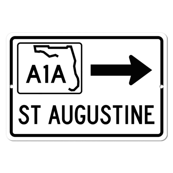 CIFbuy圣奥古斯丁佛罗里达A1A高速公路金属路标纪念品装饰品（TikTok、temu下自提）-2