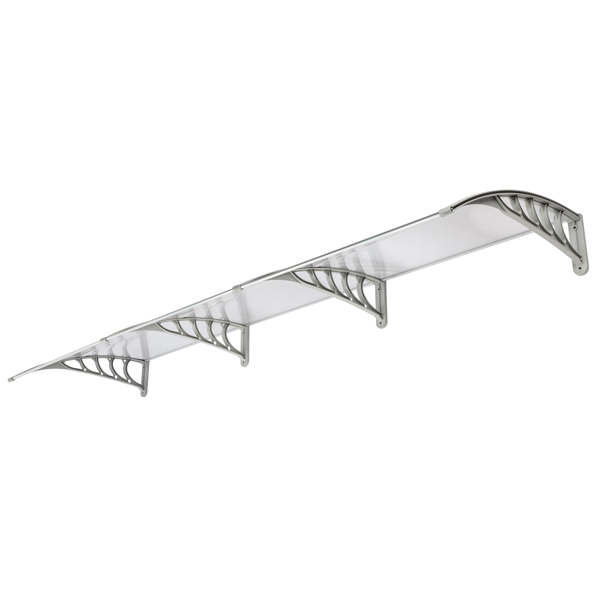 【同款编码：51069445】120*38in 透明板灰色支架 雨篷 塑料支架 阳光板 前后铝条-7