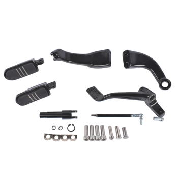前置脚踏 Mid Control Shifter Lever Pegs Kit Black Fits for Harley Sportster Forty Eight Iron XL883 XL1200 Models 2004-2013