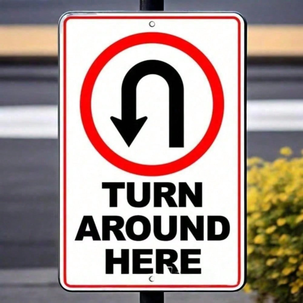 CIFbuy复古U形弯道路标金属牌装饰 TikTok、temu下自提-9