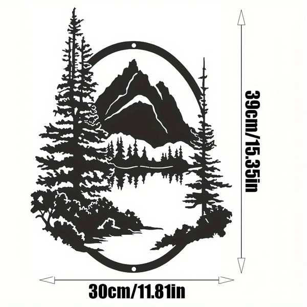 CIFbuy复古生命树铁墙艺术户外室内大型森林景观壁画现代花园庭院装饰 (TikTok、temu下自提)-6