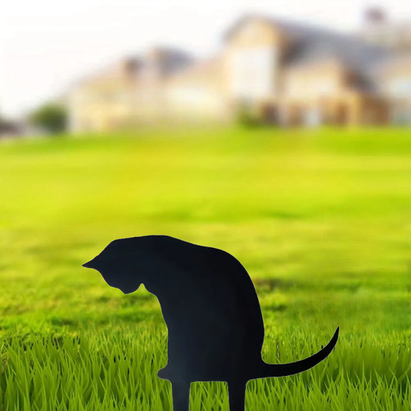 CIFbuy黑色猫金属户外雕像镂空剪影花园装饰（TikTok、temu下自提）-10