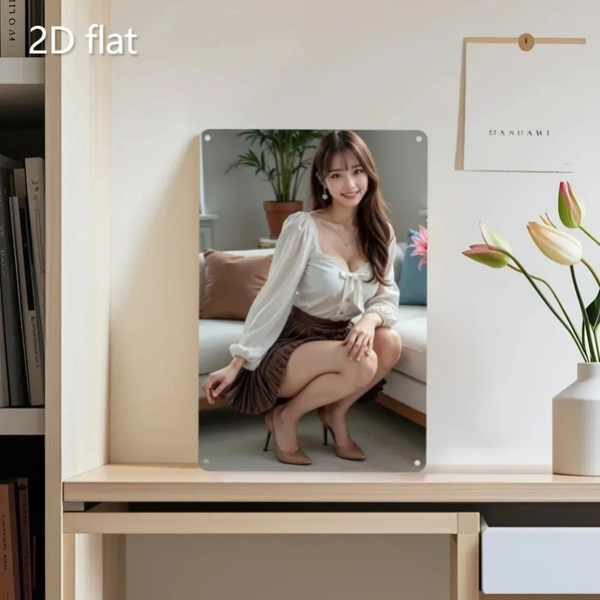 CIFbuy白色女士棕色半身裙金属墙饰（TikTok、temu下自提）-5