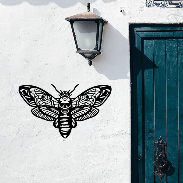 CIFbuy复古飞蛾金属墙饰 哥特与田园风卧室客厅花园装饰品（TikTok、temu下自提）-6