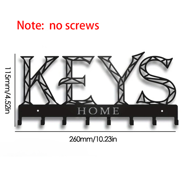 CIFbuy哥特风挂钩壁挂收纳架钥匙信件整理入口装饰复古家居收纳架（TikTok、temu下自提）-7