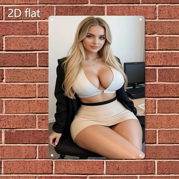 CIFbuy女性面部金属艺术墙饰 免螺丝安装家居酒吧咖啡厅办公室装饰(TikTok、temu下自提)-5