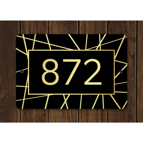 CIFbuy定制家庭地址标志金属牌 金色银色数字门牌（TikTok、temu下自提）-4