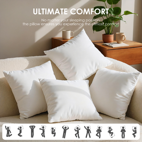 专业级22英寸抱枕内胆，采用特殊工艺处理，确保填充均匀分布。高回弹性能提供持久支撑，长时间使用仍保持蓬松状态。无枕套配置方便清洁更换，是打造舒适家居环境的实用选择。-6