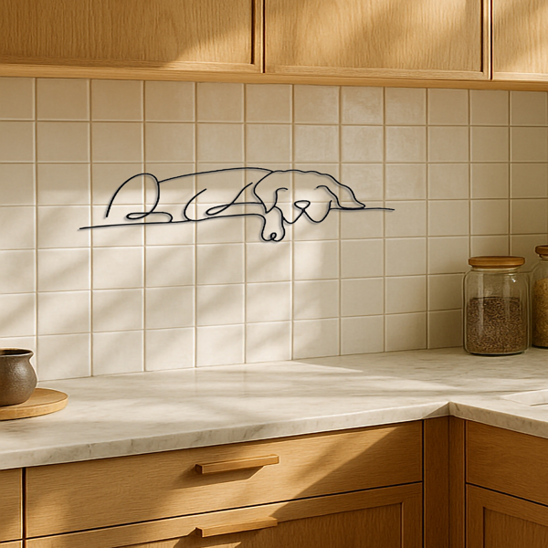 中文标题：CIFbuy简约黑色铁制狗狗剪影墙饰 宠物纪念礼物 万圣节家居装饰（TikTok、temu下自提）-5