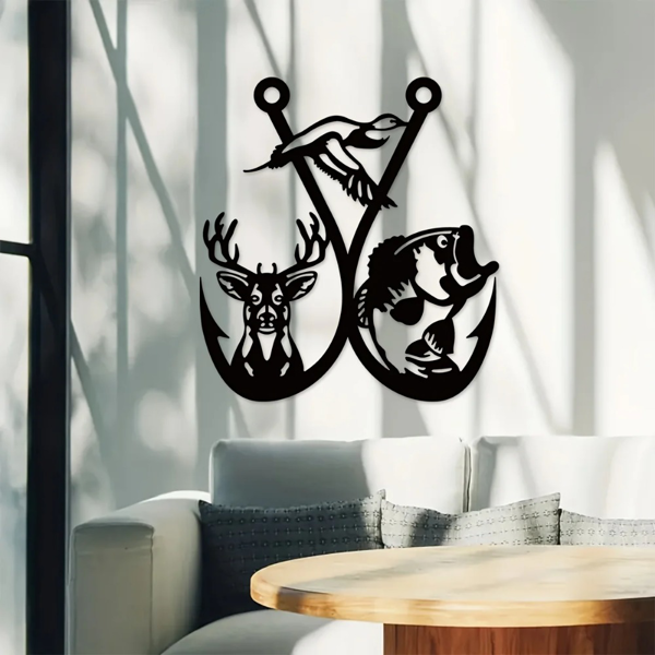 CIFbuy 复古鹿头壁饰 铁制墙面雕塑 野性风格家居装饰礼物（TikTok、temu下自提）-6