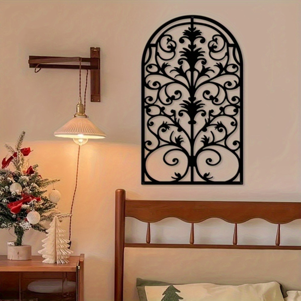 CIF购买复古哥特式拱形墙面装饰艺术品、古董窗户框架装饰品、粗犷工业风格搁板、神秘雕塑，用于家庭祭坛、哥特式房间、暗黑学术风格的装饰（TikTok 平台，提供上门取货服务）-5