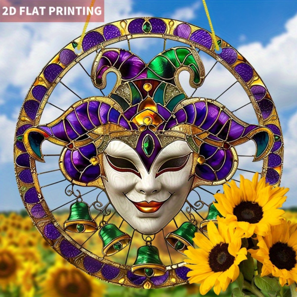CIFbuy七彩威尼斯狂欢节面具亚克力挂饰窗墙家居装饰礼品（TikTok、temu下自提）-6