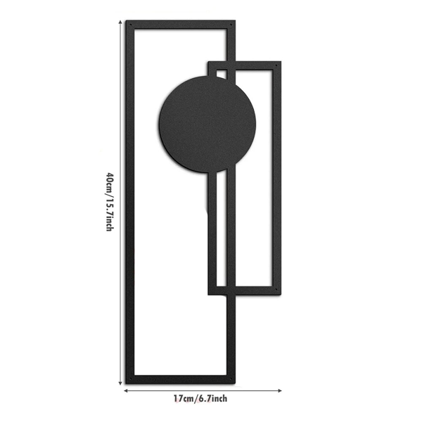 中文标题：CIFbuy抽象线条铁墙艺术套件 现代简约黑白装饰适用于客厅卧室办公室万圣节礼物（TikTok、temu下自提）-3